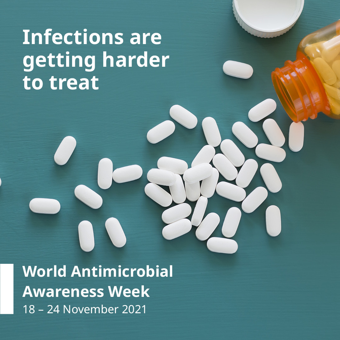 Twitter image: Infections are getting harder to treat. 
