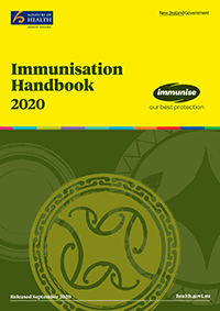 Immunisation Handbook cover. 