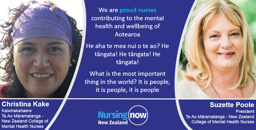Christina Kake and Suzette Paul: We are proud nurses contributing to the mental health and wellbeing of Aotearoa. He aha te mea nui o te ao? He tāngata! He tāngata! He tāngata! What is the most important thing in the world? It is people, it is people, it is people. 