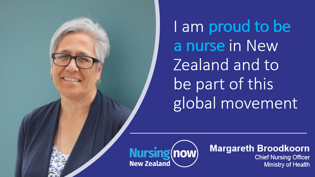 Margareth Broodkoorn: I am proud to be a nurse in New Zealand and to be part of this global movement. 