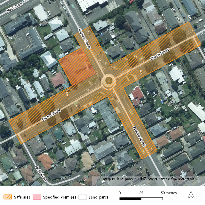 The Women’s Clinic, Palmerston North Safe Area map