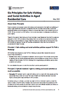 Six Principles for Safe Visiting and Social Activities in Aged Residential Care. 