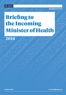 Briefing to the Incoming Minister of Health 2014 cover
