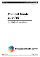 Content Guide 2015/16: New Zealand Health Survey. 