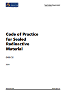 Code of Practice for Sealed Radioactive Material. 