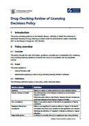 Drug Checking Review of Decisions Policy. 