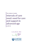 Intervals of care need: Need for care and support in advanced age. 