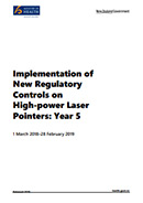Implementation of New Regulatory Controls on High-power Laser Pointers: Year 5. 