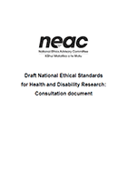 Draft National Ethical Standards for Health and Disability Research. 
