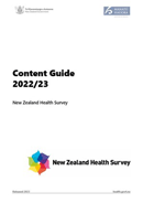 Content Guide 2022/23: New Zealand Health Survey