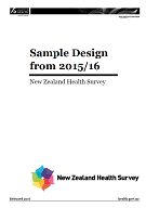 Sample Design from 2015/16: New Zealand Health Survey