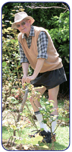 Image of man gardening.