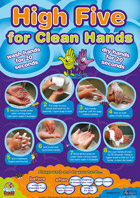 High Five for Clean Hands poster. 