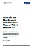 Australia and New Zealand Summit on the Value of Allied Health Care. 