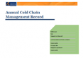Annual Cold Chain Management Record. 