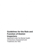 Guidelines for the Role and Function of District Inspectors cover