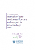 Intervals of care need: Need for care and support in advanced age. 