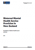 Maternal Mental Health Service Provision in New Zealand. 