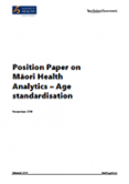 Position Paper on Māori Health Analytics – Age Standardisation. 