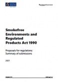 Smokefree Environments and Regulated Product Act 1990 Proposals for regulations: Summary of submissions 2021. 