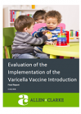Evaluation of the Implementation of the Varicella Vaccine Introduction
