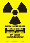 Radioative material and irradiating apparatus sign (PDF, 120 KB). 