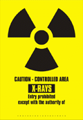 X-rays, entry prohibited sign (PDF, 102 KB). 