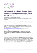 Independence in daily activities in advanced age. 