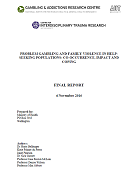 Problem Gambling and Family Violence in Help-Seeking Populations: Co-occurrence, Impact and Coping