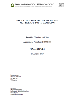 Pacific Islands Families Study 2014: Mother and youth gambling report
