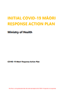Initial COVID-19 Māori Response Action Plan. 