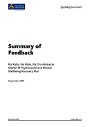 Summary of Feedback: Kia Kaha, Kia Māia, Kia Ora Aotearoa. 