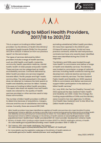 Funding to Māori Health Providers 2017/18 to 2021/22