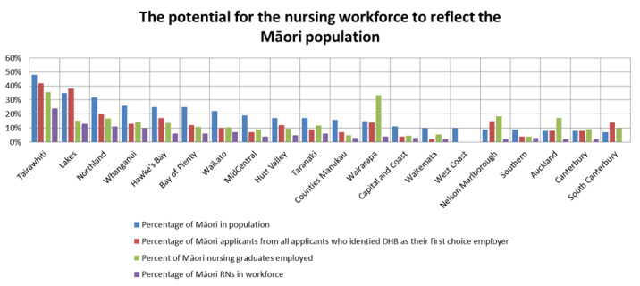 The potential for the nursing workforce to reflect the Māori population.
