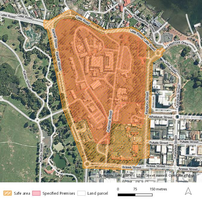 Te Aka Tauawhi Tangata—Women’s Clinic (Rotorua Hospital) Safe Area map