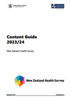 Questionnaires and Content Guide 2023/24: New Zealand Health Survey. 