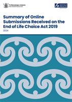 Summary of Online Submissions Received on the End of Life Choice Act 2019. 