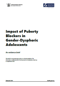Impact of Puberty Blockers in Gender-Dysphoric Adolescents: An evidence brief. 