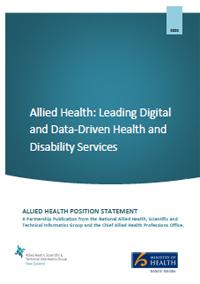 Allied Health: Leading Digital and Data-Driven Health and Disability Services. 