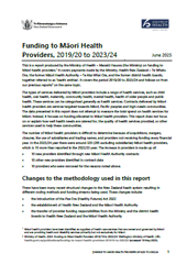 Funding to Māori Health Providers 2019/20 to 2023/24. 