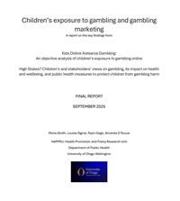 Children’s exposure to gambling and gambling marketing
