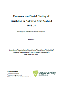 Economic and Social Costing of Gambling in Aotearoa New Zealand 2023–24. 