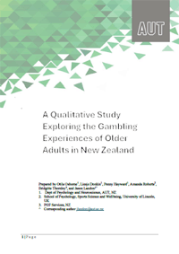 A Qualitative Study Exploring the Gambling Experiences of Older Adults in New Zealand. 