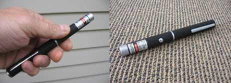 Example image of high powered laser pointers