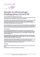 Income in advanced age: Findings from LiLACS NZ. 