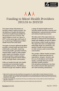Funding to Māori Health Providers 2015/16 to 2019/20. 