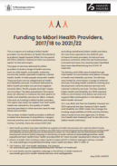 Funding to Māori Health Providers 2017/18 to 2021/22