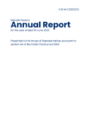 Ministry of Health Annual Report for the year ended 30 June 2023. 