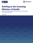 Briefing to the Incoming Minister of Health January 2025